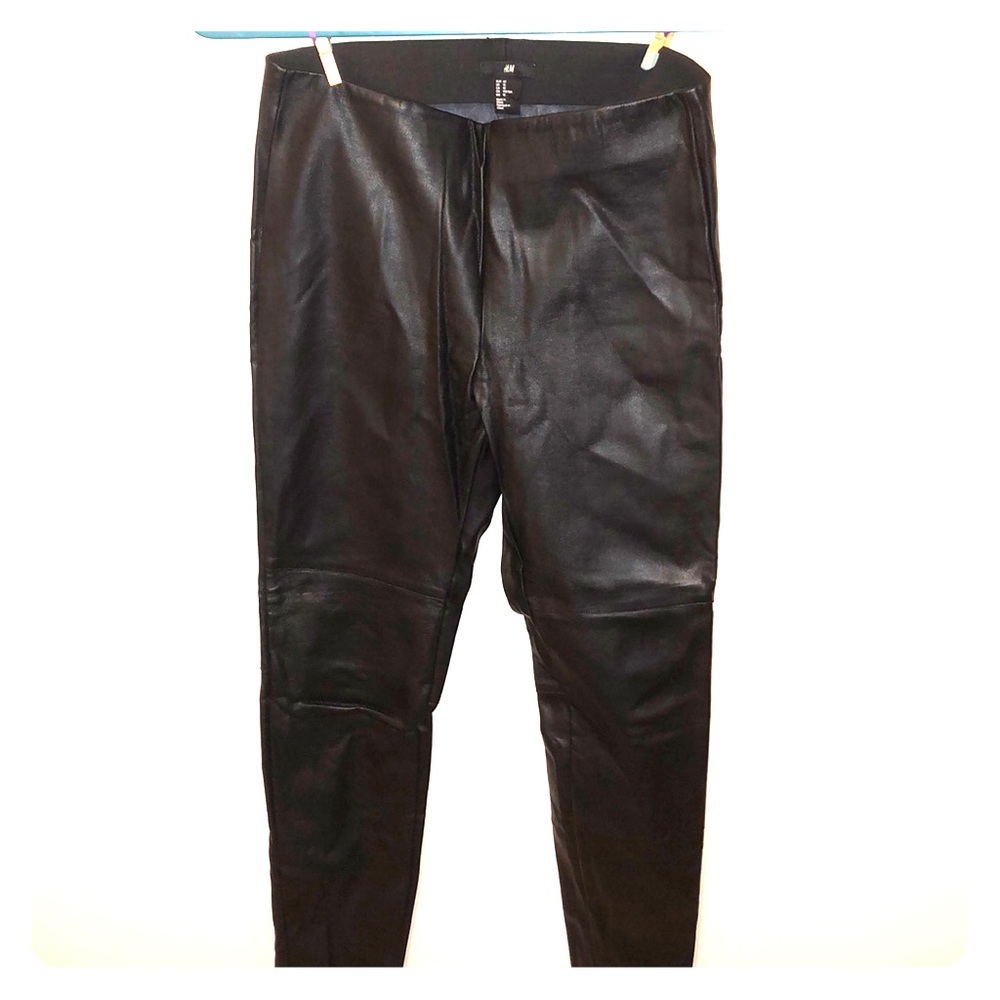 H&M never worn faux leather leggings, size 10